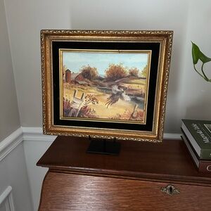Vintage framed oil painting